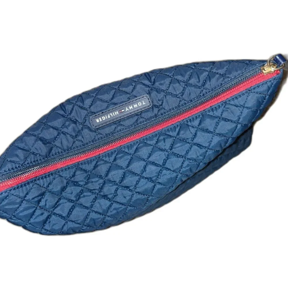 Tommy Hilfiger Navy Blue Cosmetic Bag – Travel Makeup Toiletry Pouch 13